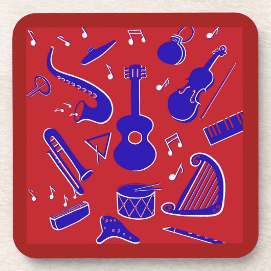 Dessous-de-verre Instruments de musique (Devant)