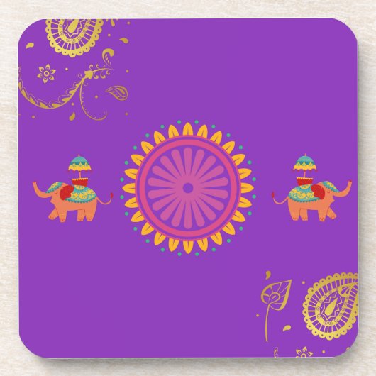 dessous de verre intérieur d'inspiration indienne  (Devant)