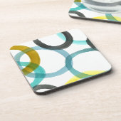 Dessous-de-verre Interverrouillage des cercles jaunes et bleus (Côté gauche)