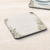 Dessous-de-verre Invitation de mariage de jardin classique  (Côté gauche)