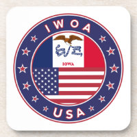 Iowa, Iowa autocollant, sac, horloge