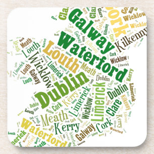 Dessous-de-verre Ireland Cities Word Art