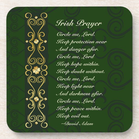 Dessous-de-verre Irish Prayer, Circle me Lord, (Devant)