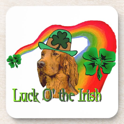 Dessous-de-verre Irish Setter St patrick (Devant)