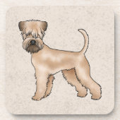 Dessous-de-verre Irlandais Doux Manipulé Terrier mignon chien beige (Devant)