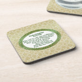 Dessous-de-verre Irlandais mariage bénédiction, or et Mariage vert (Côté gauche)