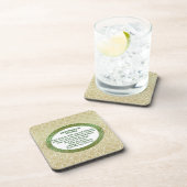 Dessous-de-verre Irlandais mariage bénédiction, or et Mariage vert (Côté Droit)