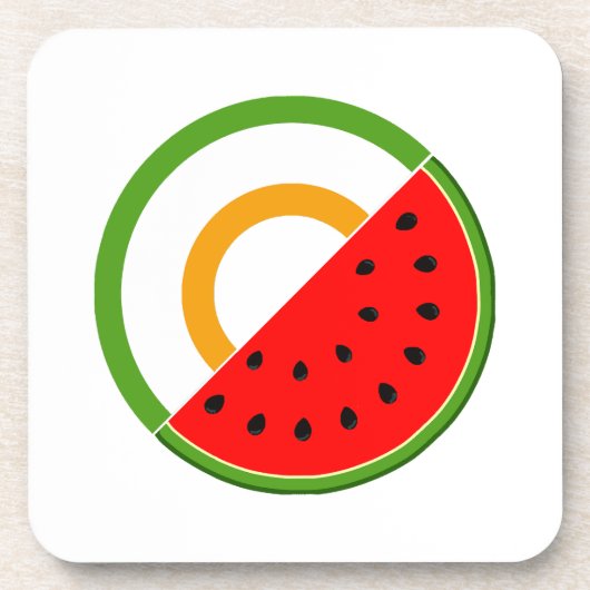 Dessous-de-verre IRLANDE AVEC PALESTINE - Watermelon (Devant)