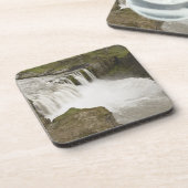 Dessous-de-verre Islande. Cascade de Hafragilsfoss en (Côté gauche)