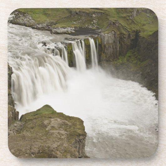 Dessous-de-verre Islande. Cascade de Hafragilsfoss en (Devant)