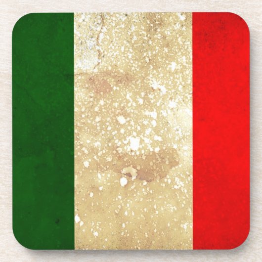 Dessous-de-verre Italie Drapeau à Grunge (Devant)