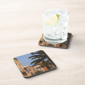 Dessous-de-verre Italie, Sardaigne, Cagliari. Bâtiments et palmiers (Côté Droit)