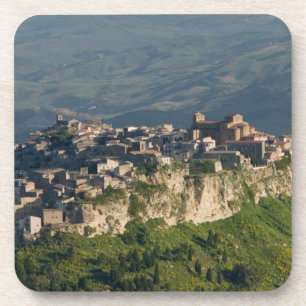 Dessous-de-verre Italie, Sicile, Enna, Calascibetta, Vue matinale 2