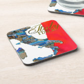 Dessous-de-verre Italienne la "botte " (Côté gauche)