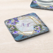 Dessous-de-verre Jacaranda Fleurs & Coaster de Bouquet de Lys (Côté gauche)