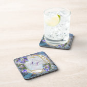 Dessous-de-verre Jacaranda Fleurs & Coaster de Bouquet de Lys (Côté Droit)