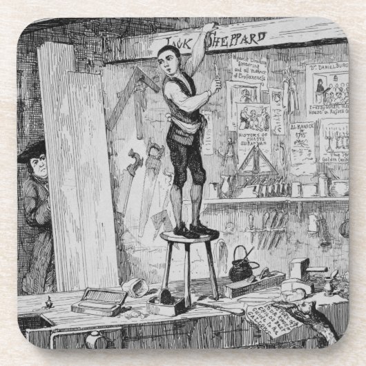 Dessous-de-verre Jack découpe son nom sur un faisceau dans le (Devant)