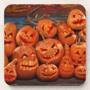 Dessous-de-verre Jack-o'-lantern effrayant Halloween Citrouilles 2