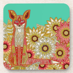 Dessous-de-verre jade fox de jardin