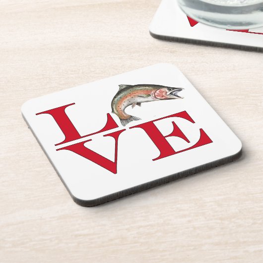 Dessous-de-verre J'adore la truite (Côté gauche)