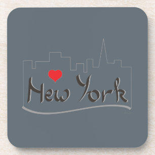 Dessous-de-verre J'aime (coeur) New York, New York