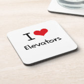 Dessous-de-verre J'aime des ascenseurs (Côté gauche)