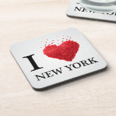 Dessous-de-verre J'aime des coeurs de New York (Côté gauche)