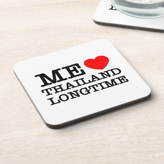 DESSOUS-DE-VERRE J'AIME LA THAÏLANDE LONGTEMPS (Côté gauche)