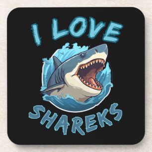 Dessous-de-verre J'aime les requins Fisher