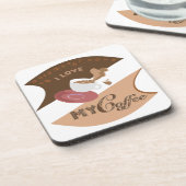 Dessous-de-verre J'aime mon café Retro Java (Côté gauche)