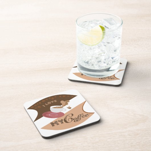 Dessous-de-verre J'aime mon café Retro Java (Côté Droit)