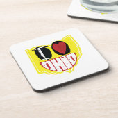 Dessous-de-verre J'Aime Ohio Sourire Un Visage Heureux (Côté gauche)