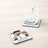 Dessous-de-verre Jambes Art déco femmes Greyhound Whippet Chien R (Côté Droit)