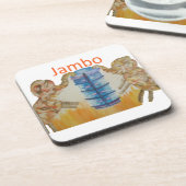 Dessous-de-verre Jambo Jumbo African Kids Elephants Art Imprimer (Côté gauche)