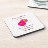 Dessous-de-verre Janvier Mois de naissance Fleur Carnation Élégante (Côté gauche)