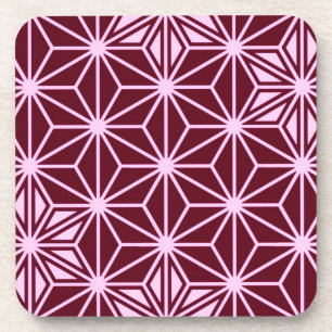 Dessous-de-verre Japonais Asanoha motif - Bourgogne