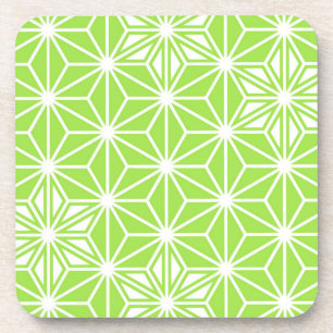 Dessous-de-verre Japonais Asanoha motif - vert citron clair