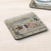 Dessous de verre japonais de l'art d'Utamaro (Côté gauche)