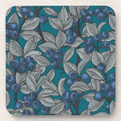 Dessous-de-verre Jardin aux bleuets, bleu et gris (Devant)