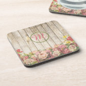 Dessous-de-verre Jardin aux fleurs de monogrammes à la clôture en b (Côté gauche)