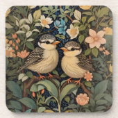 Dessous-de-verre Jardin botanique de deux mignons bébés oiseaux (Devant)