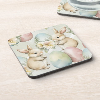 Dessous-de-verre Jardin de lapins à l'aquarelle