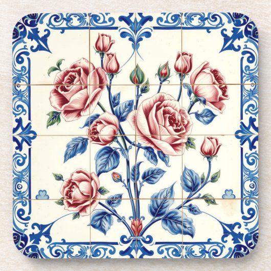 dessous de verre jardin de roses (Devant)