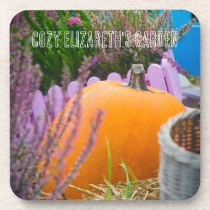 Dessous-de-verre Jardin encore vie avec citrouille orange