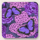 Dessous-de-verre Jardin morpho bleu 2 (Devant)
