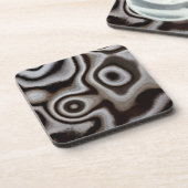 Dessous-de-verre Jasper pierre noir et blanc (Côté gauche)