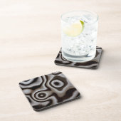 Dessous-de-verre Jasper pierre noir et blanc (Côté Droit)