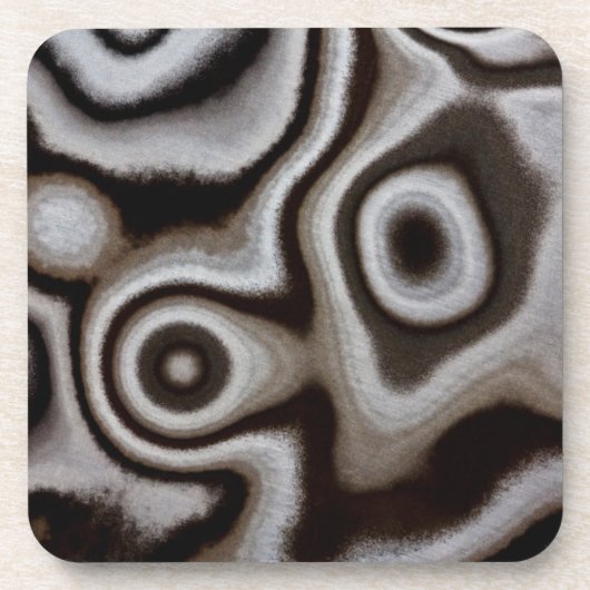 Dessous-de-verre Jasper pierre noir et blanc (Devant)