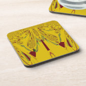 Dessous-de-verre jaune (Côté gauche)