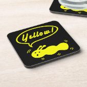 Dessous-de-verre Jaune! Beverage Coaster (Côté gauche)